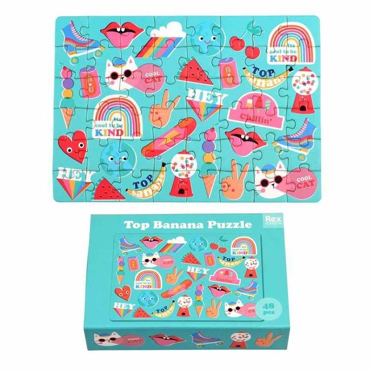 Rex London, Top Banana, mini puzzle, 48 elementów