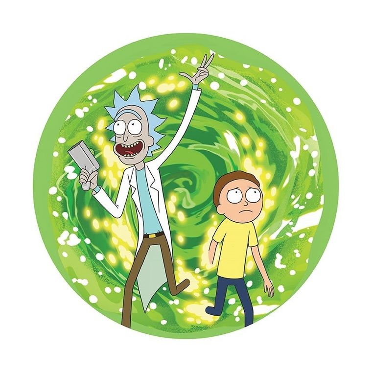 Rick i Morty, podkładka pod myszkę, Portal, zielony