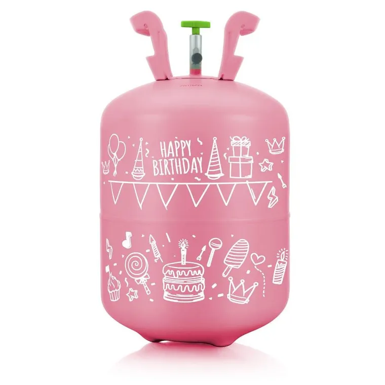 Ricokids, butla z helem, z balonami i wstążką, na 30 balonów