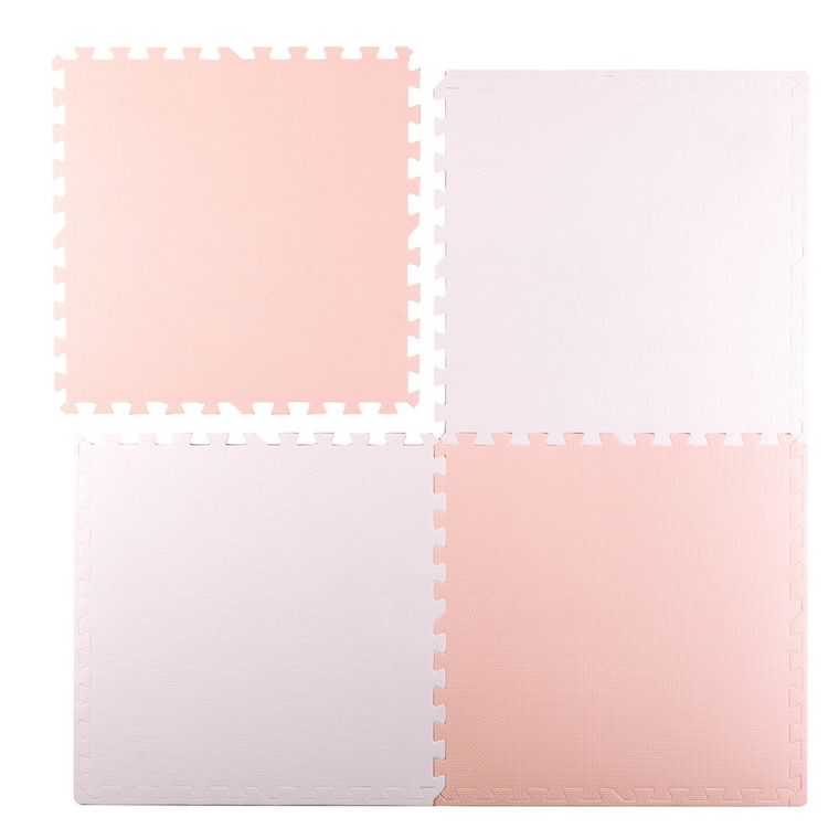 Ricokids, mata piankowa puzzle, różowa, 60-60 cm