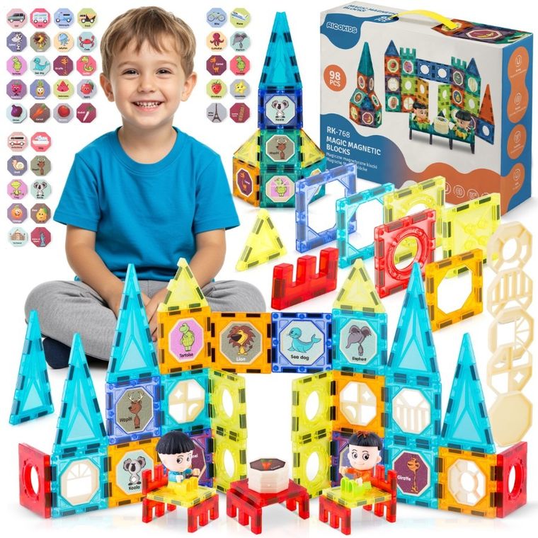 Ricokids, Wieża, klocki magnetyczne, 98 elementów