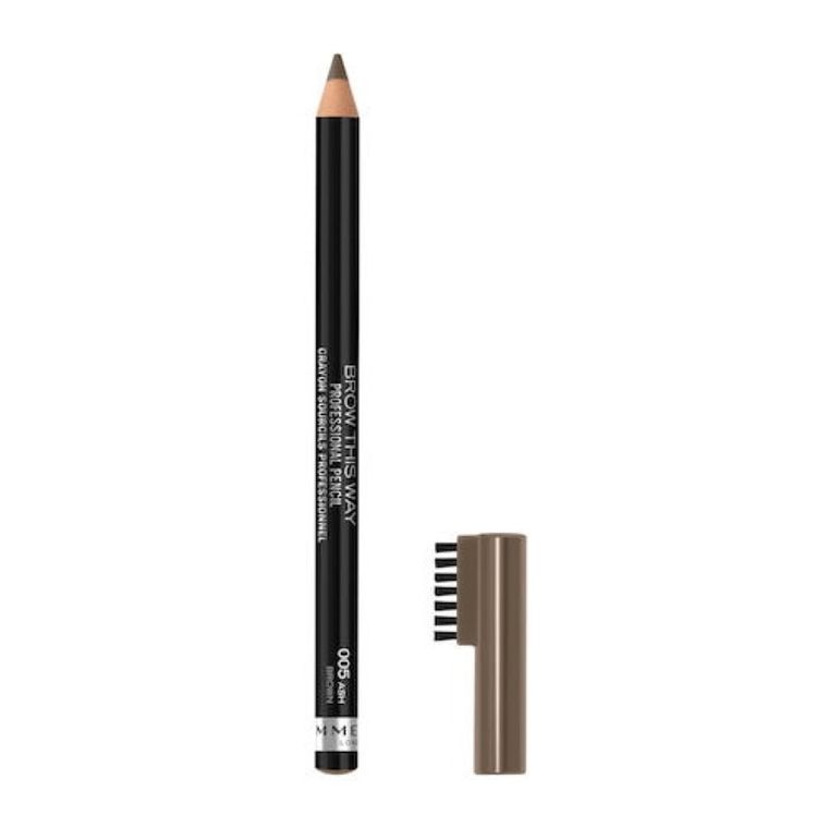 Rimmel, Brow This Way Professional kredka do brwi ze szczoteczką, 005 Ash Brown