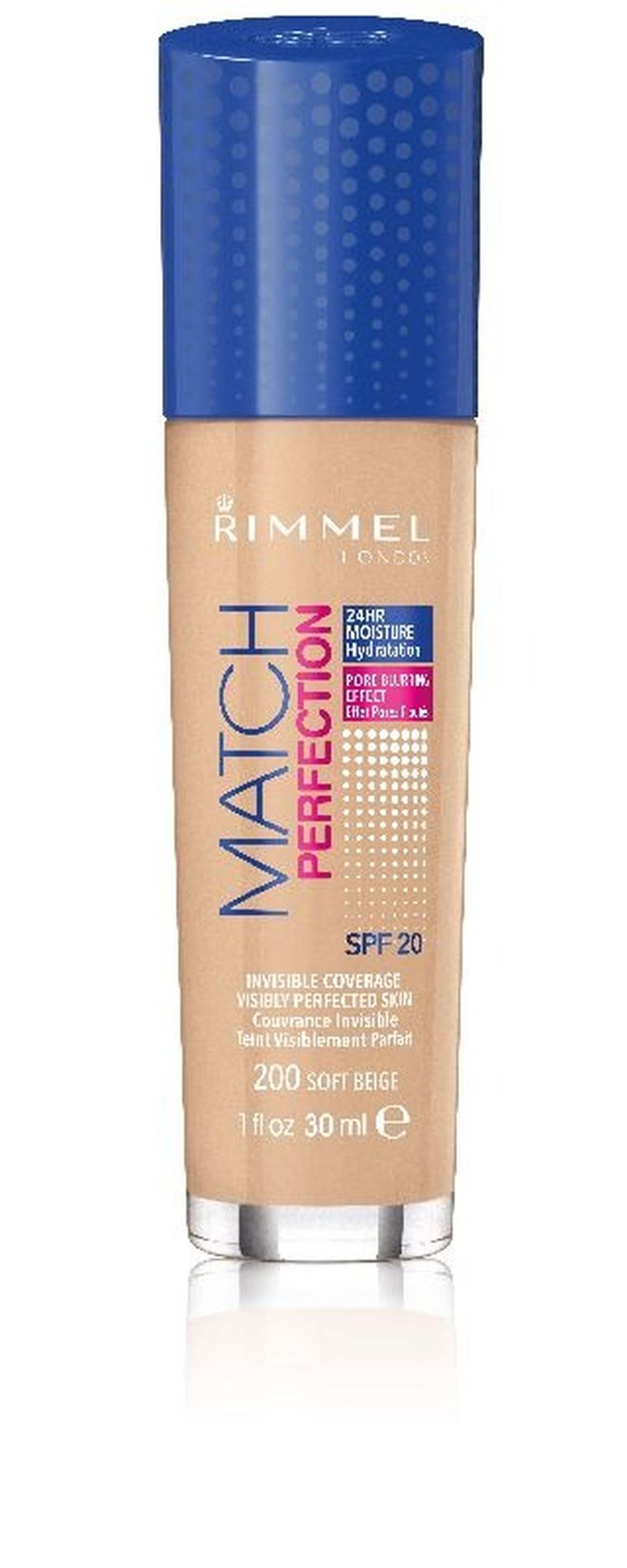 Rimmel, Match Perfection, podkład nr 200 soft beige, 30 ml