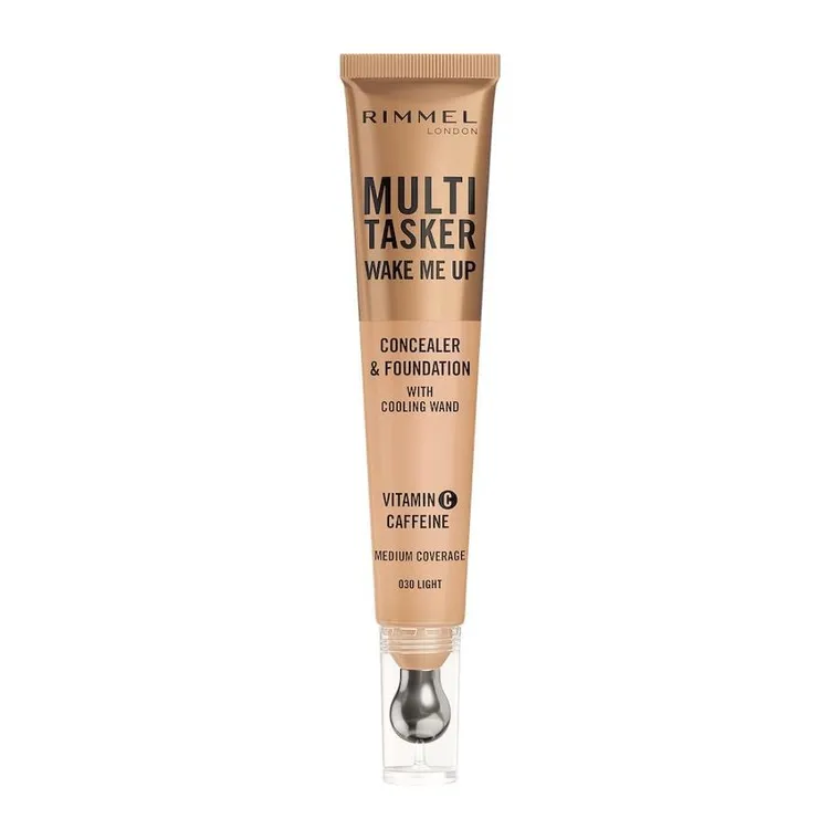 Rimmel, Multi-Tasker Wake Me Up, rozświetlający korektor z masującym aplikatorem 030 Light, 20 ml