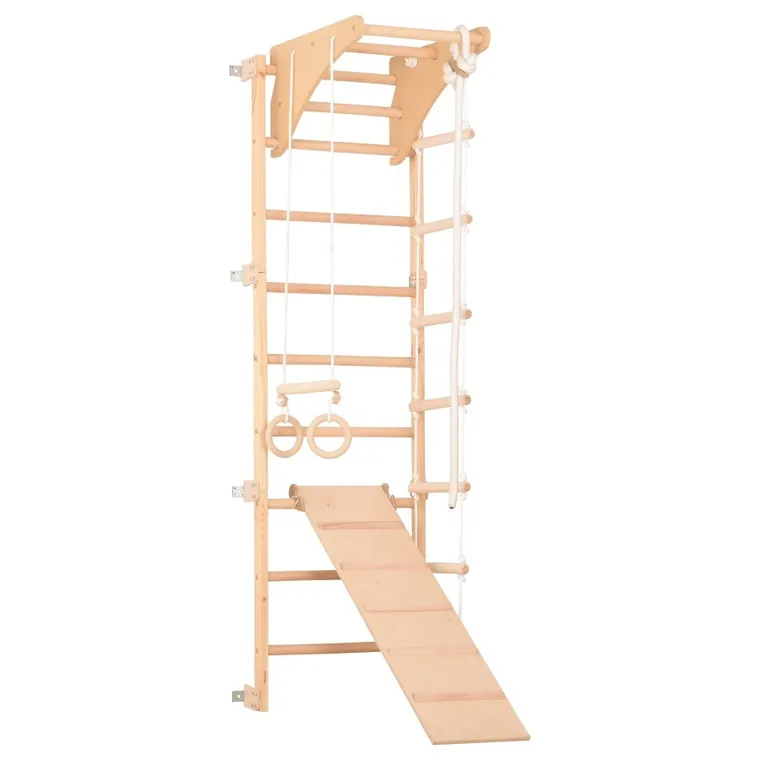 Rinagym, drabinka gimnastyczna, Eco-pine+slide, naturalny