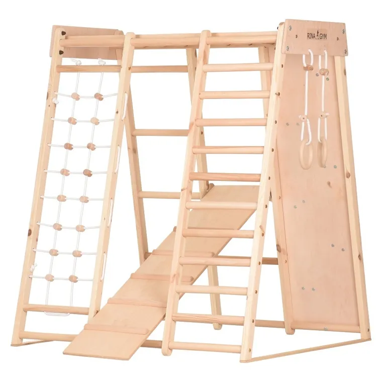 Rinagym, drewniana rama gimnastyczna, naturalny