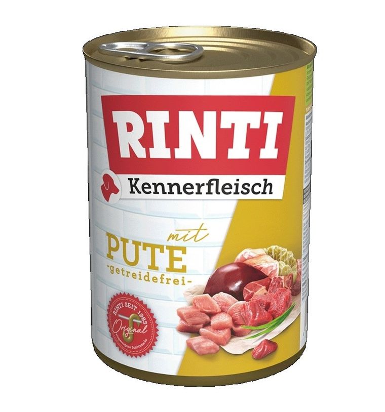 Rinti, Kennerfleisch, indyk, puszka, karma mokra dla psa, 400g