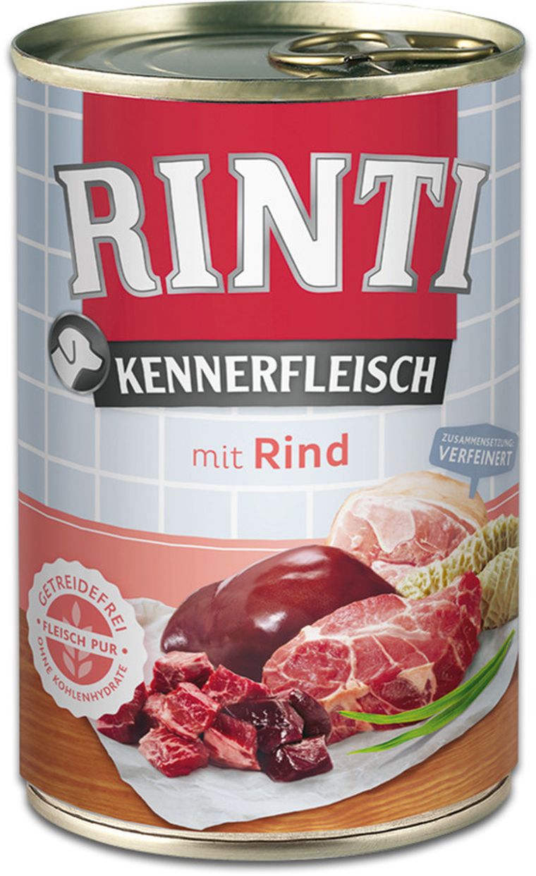 Rinti, Pur Kennerfleisch, puszka, Wołowina, 400g