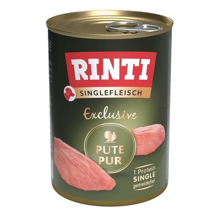 Rinti, Singlefleisch Exclusive, z indykiem, mokra karma dla psa, 400g