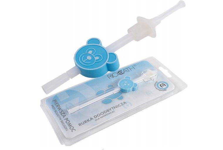 Riocath, kateter rektalny dla niemowląt na kolki, niebieski