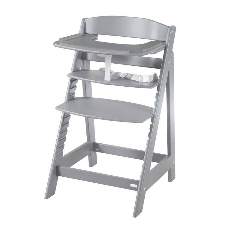 Roba, Sit Up Flex, drewniane krzesełko, szare