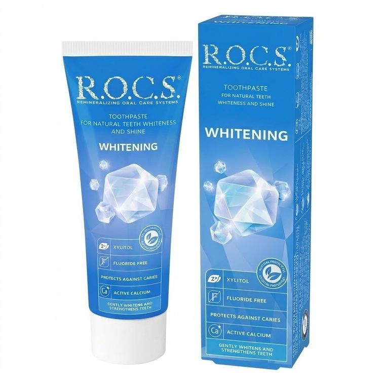 R.O.C.S., Whitening, pasta do zębów, wybielająca z xylitolem, 75 ml