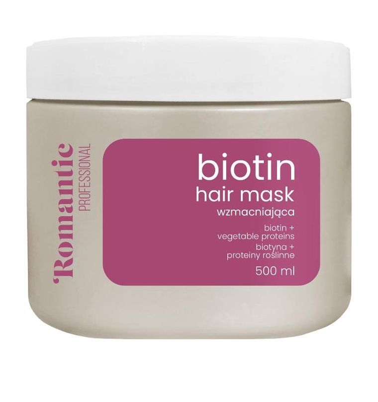 Romantic, maska do włosów, biotin, 500 ml