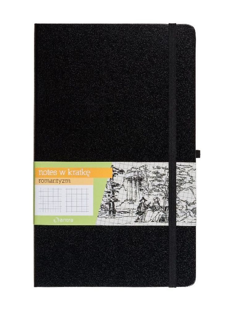 Romantyzm, notes A6 z gumką, w kratkę, 1 szt.