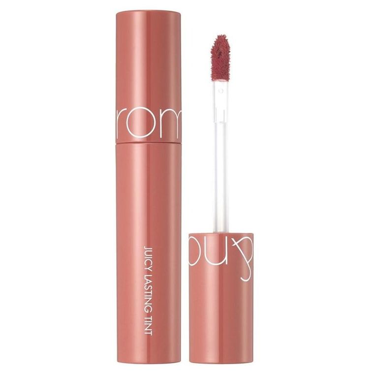 Rom&nd, Juicy Lasting Tint, mocno napigmentowany błyszczyk do ust, 10 Nudy Peanut, 5.5g