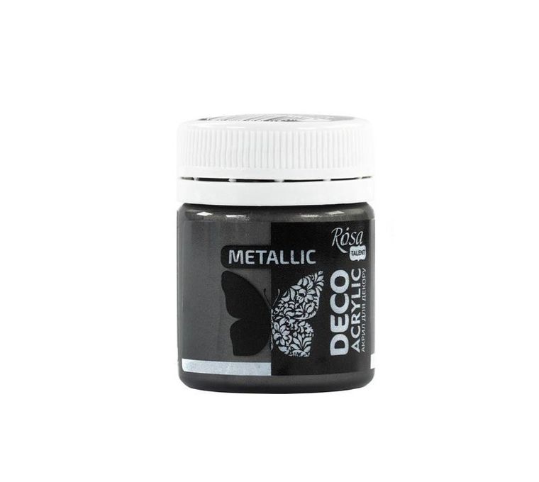 Rosa, farba akrylowa, metaliczna antique silver 52, 20 ml