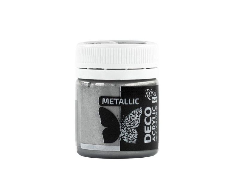 Rosa, farba akrylowa, metaliczna silver 56, 20 ml