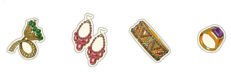 Rossi, magnesy dekoracyjne, 4 szt.