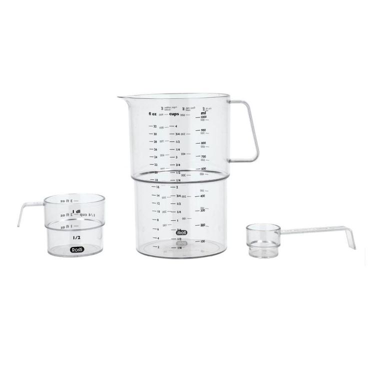 Rosti, zestaw 3 miarek, mensura, przezroczyste, 25894