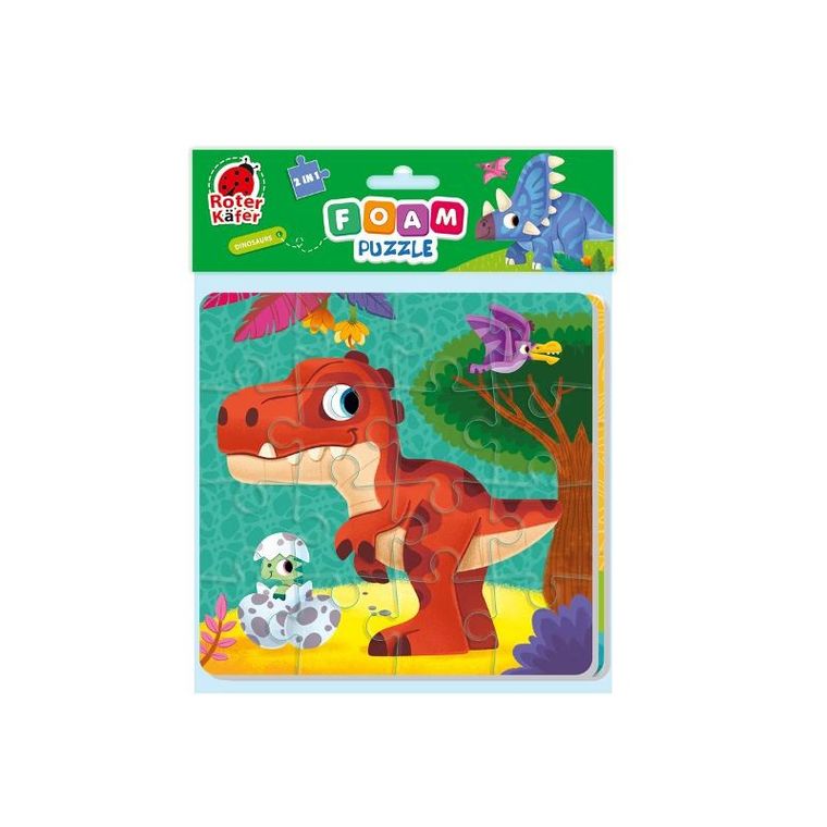 Roter Kafer, Dinozaury, puzzle piankowe 2w1, 9 i 16 elementów