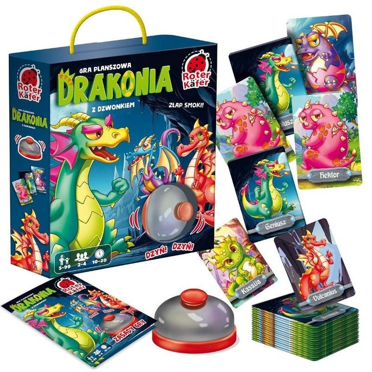 Roter Kafer, Drakonia, Złap Smoki, gra familijna z dzwonkiem