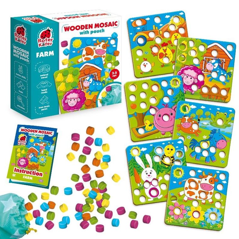 Roter Kafer, Farma, mozaika edukacyjna, drewniana
