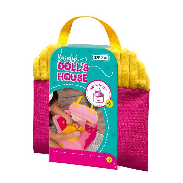 Roter Kafer, Lovely Doll's House, składany domek dla lalek, żółty