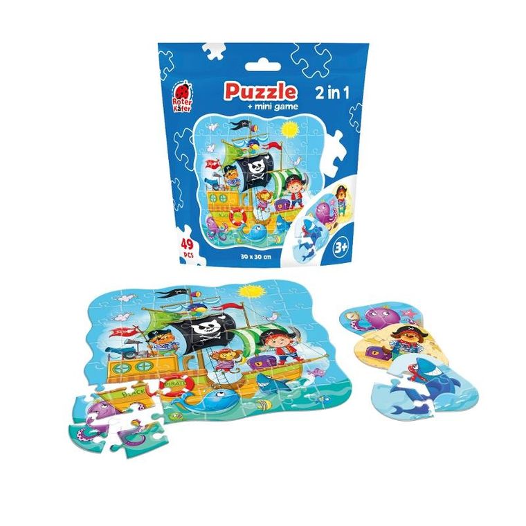Roter Kafer, Piraci, mini gra i puzzle, 49 elementów
