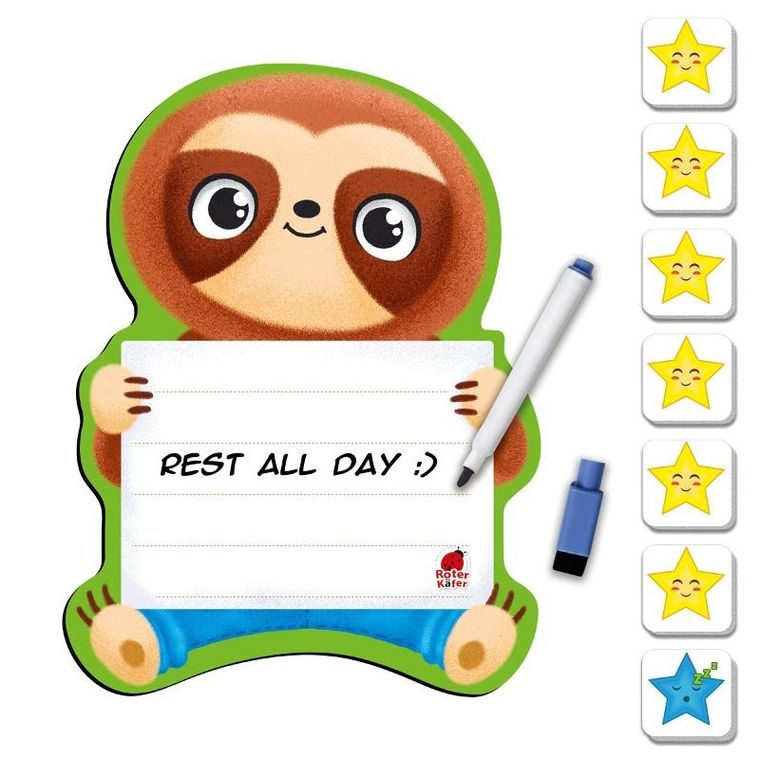 Roter Kafer, tablica z markerem, Leniwiec