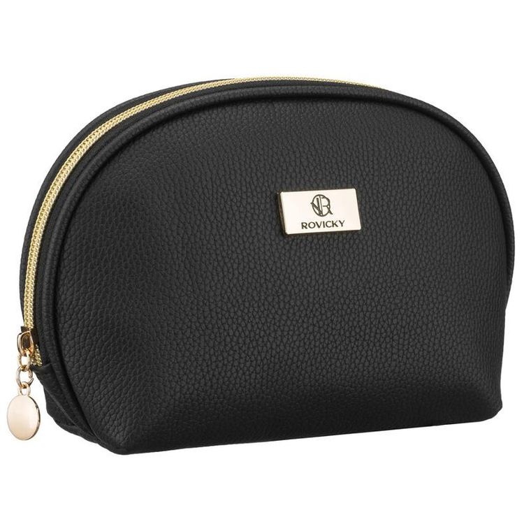 Rovicky, kosmetyczka, skóra ekologiczna, czarna