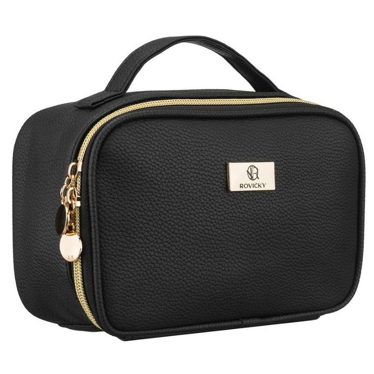 Rovicky, kosmetyczka, skóra ekologiczna, czarna