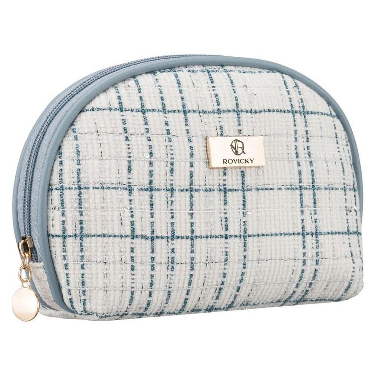 Rovicky, kosmetyczka, tkanina syntetyczna, 1-komorowa, niebieska