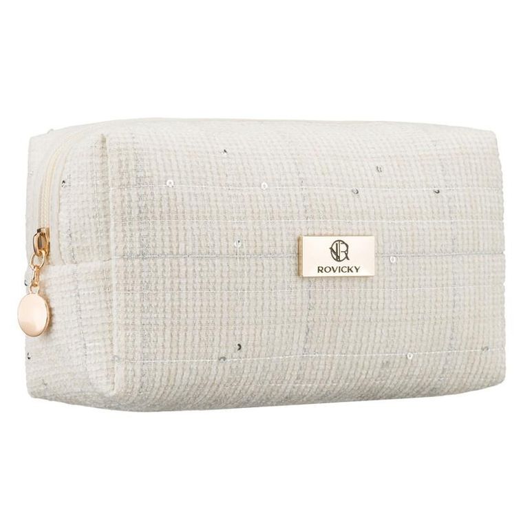 Rovicky, kosmetyczka, tkanina syntetyczna, beżowa