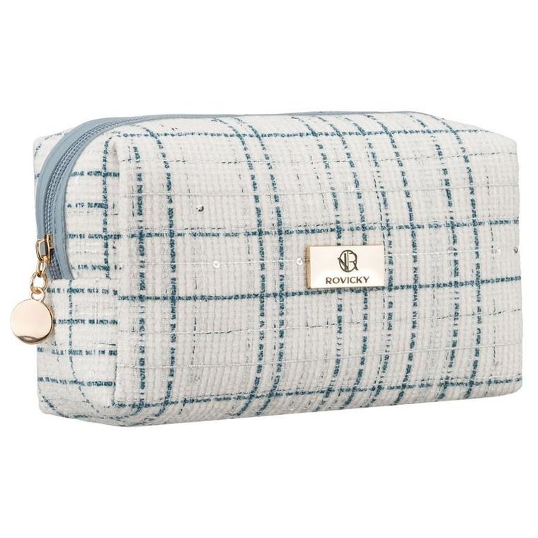 Rovicky, kosmetyczka, tkanina syntetyczna, niebieska