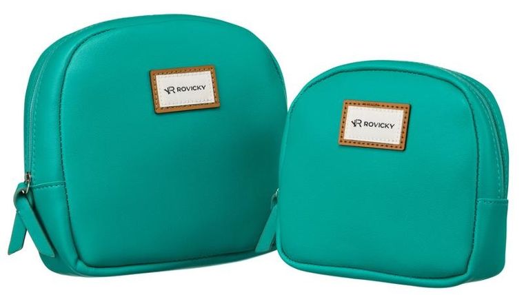 Rovicky, zestaw dwóch kosmetyczek damskich ze skóry ekologicznej