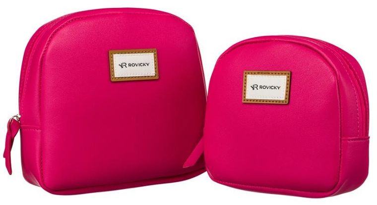 Rovicky, zestaw dwóch kosmetyczek damskich ze skóry ekologicznej