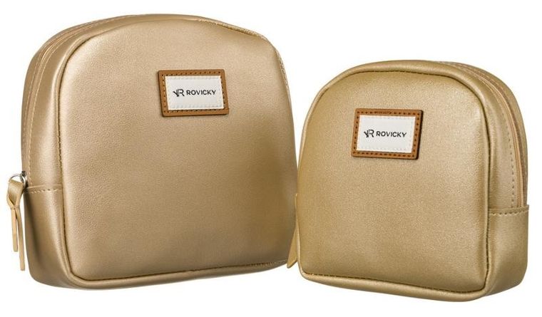 Rovicky, zestaw dwóch kosmetyczek damskich ze skóry ekologicznej