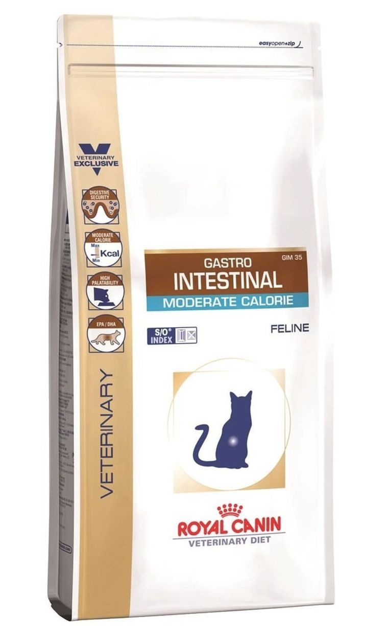 Royal Canin, Gastro Intestinal, Moderate Calorie, karma dla kotów z biegunkami wszystkich ras, 2 kg