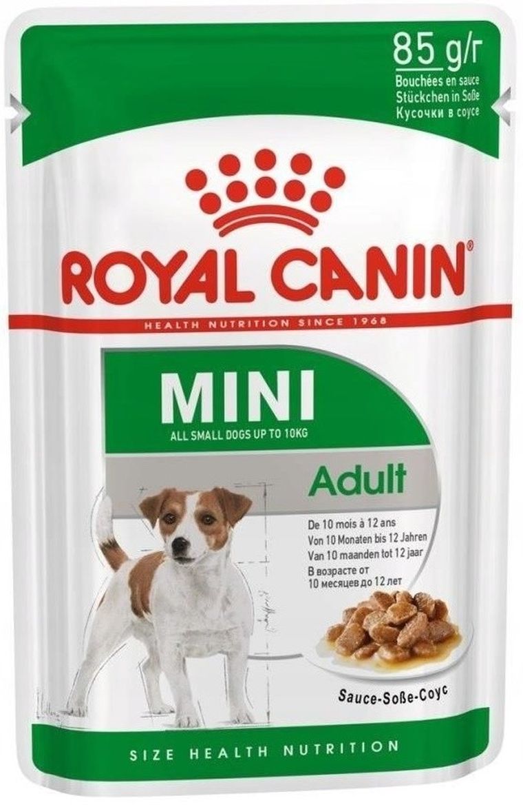 Royal Canin, Mini Adult, saszetka, pełnoporcjowej karmy dla dorosłych psów ras małych, 85g