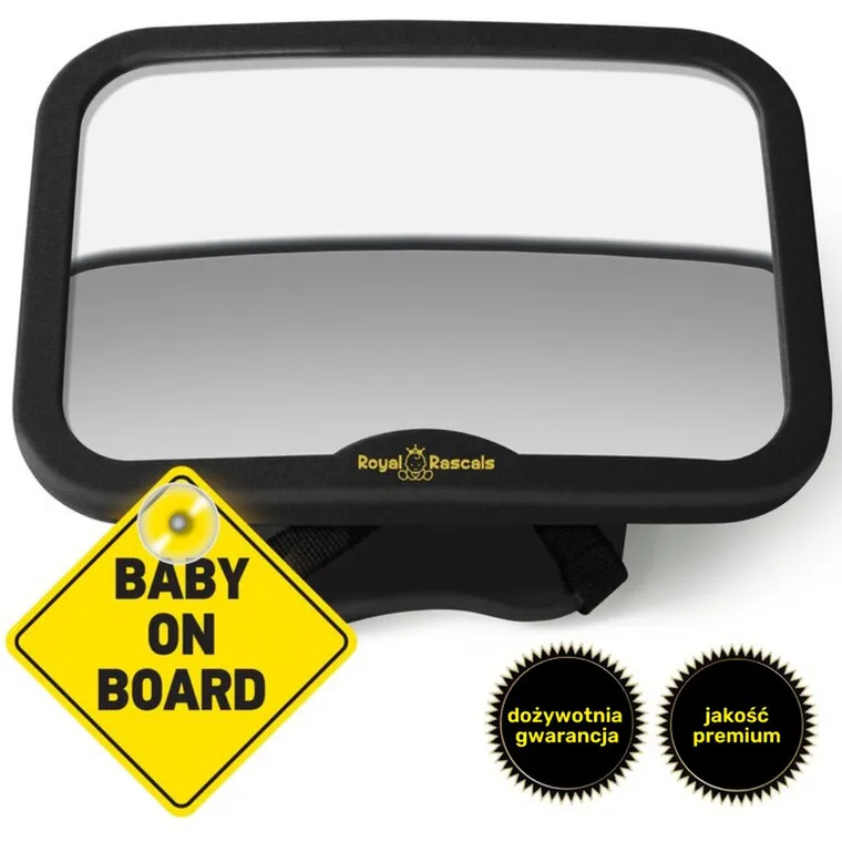 Royal Rascals, lusterko do samochodu, czarne