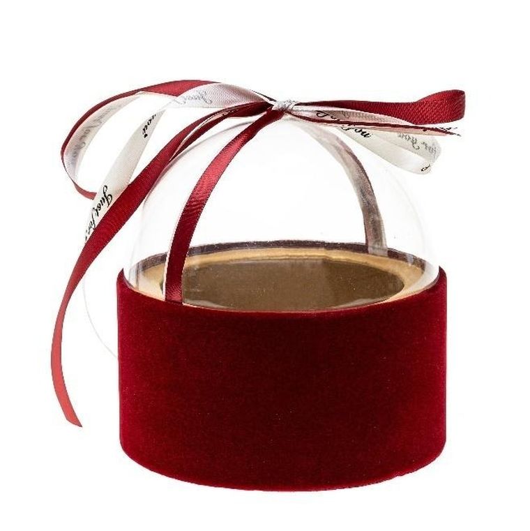 Rozette, Flower Box, pudełko, z kokardą, czerwony