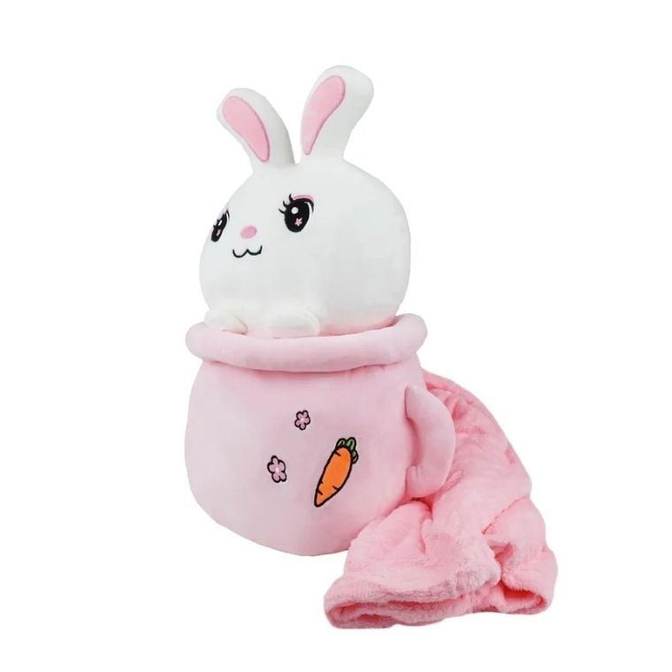 Rozette, królik, maskotka w pluszowym kubku z kocykiem, 45 cm