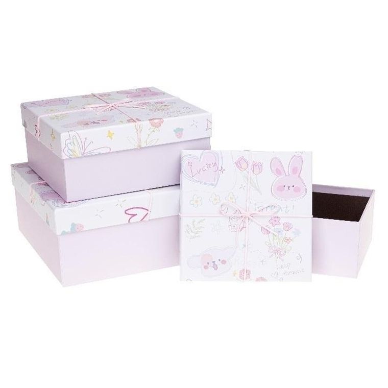 Rozette, pudełko prezentowe, z kokardą, 3 szt.