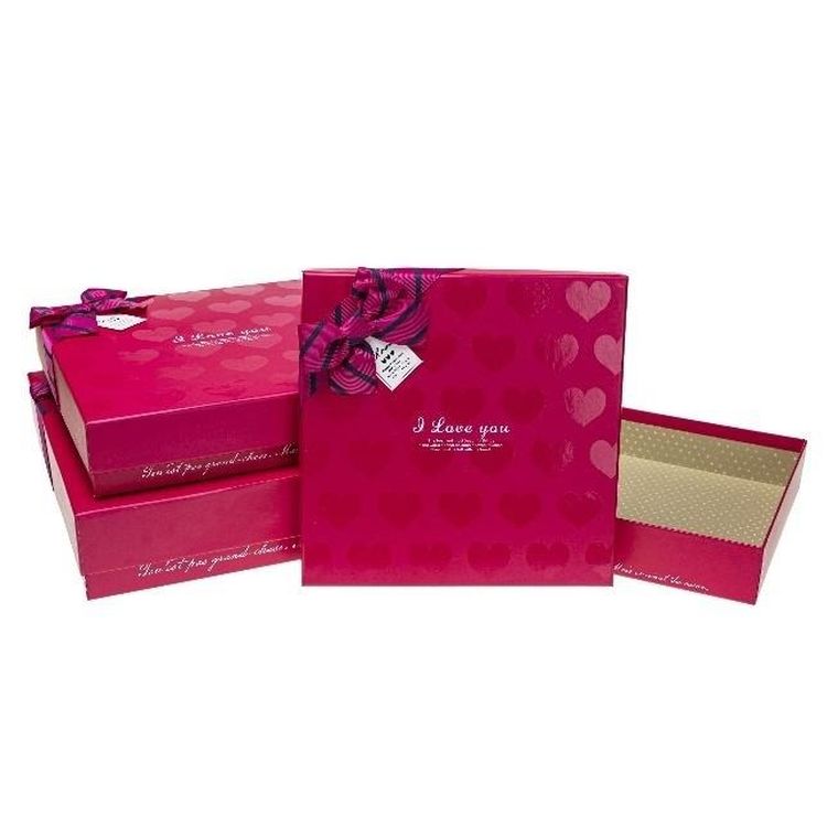 Rozette, pudełko prezentowe, z kokardą, 3 szt.