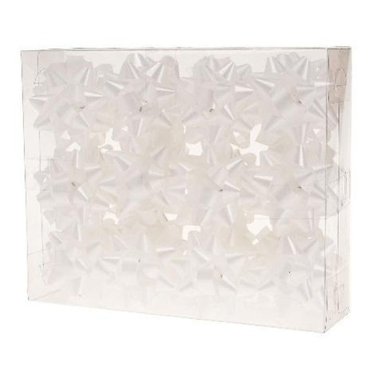 Rozette, rozetka, średnia, matowa, biała, 8 cm, 36 szt.