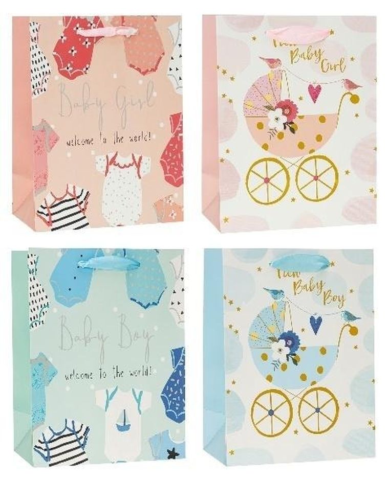 Rozette, torebka prezentowa, brokat, 18-23-8 cm, 1 szt.