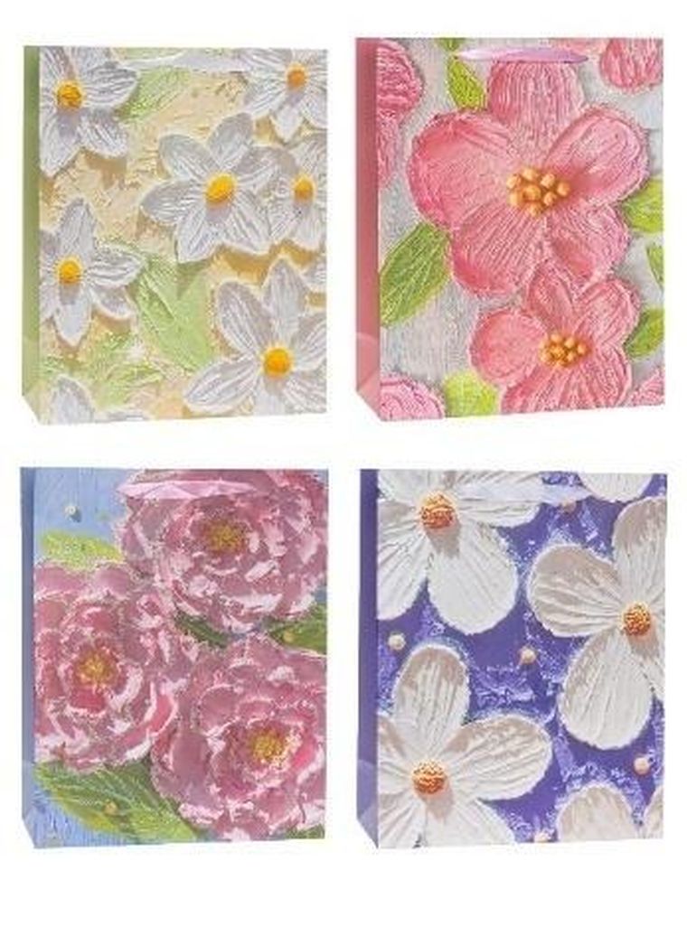 Rozette, torebka prezentowa, brokatowa, 18-23-10 cm, 1 szt.