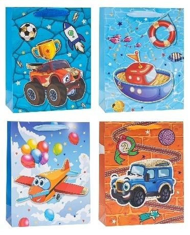 Rozette, torebka prezentowa, brokatowa, 18-23-8 cm, 1 szt.