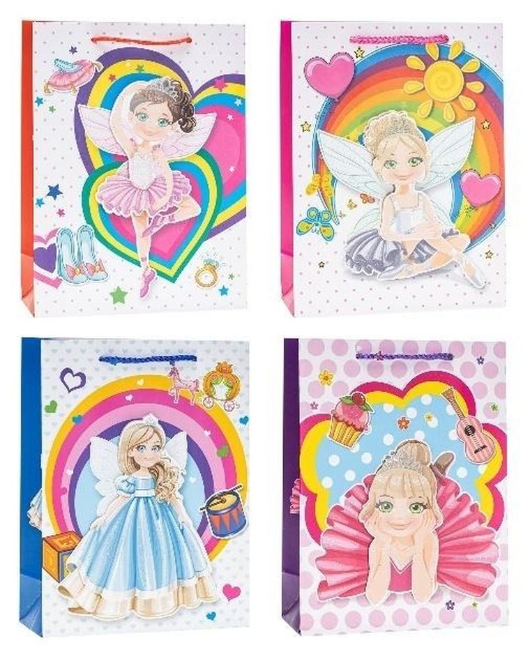 Rozette, torebka prezentowa, dziecięca, pop up 3D, 26-32-10 cm, 1 szt.