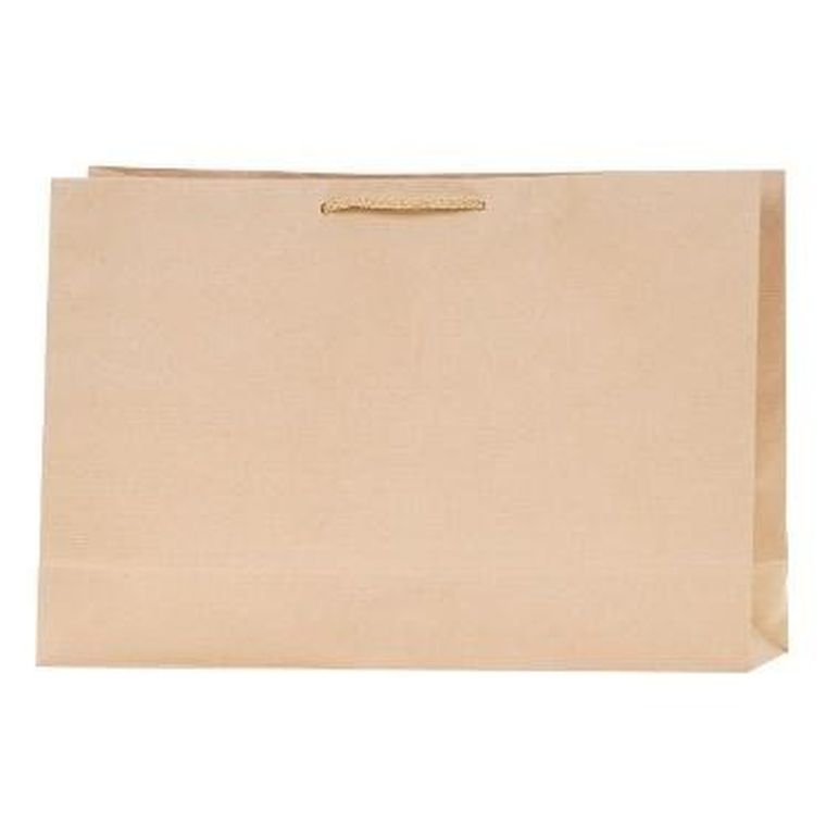 Rozette, torebka prezentowa, horyzontalna, kraft, 37-25-11 cm